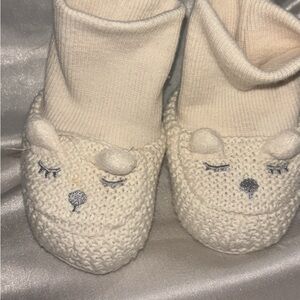 Baby Gear Cream Knit Baby Shoes